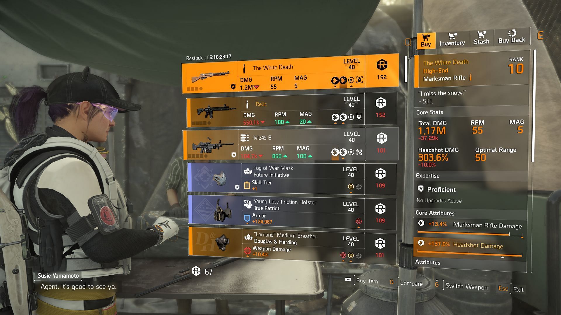 The Division 2 vendor at DZ East (Image via Sportskeeda Gaming || Ubisoft)